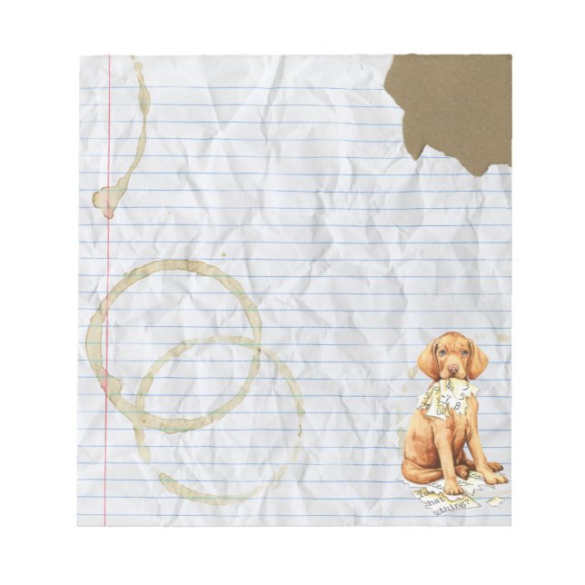 Min Vizsla Ate min Lesson-plan Anteckningsblock (Framsida)