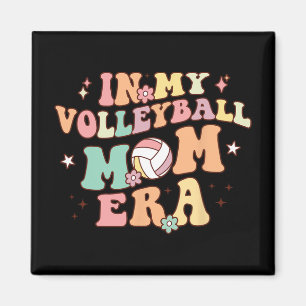Min Volleyball Mamma Era-speldag Cute Retro Volley Magnet