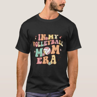 Min Volleyball Mamma Era-speldag Cute Retro Volley T Shirt