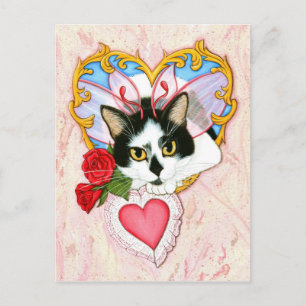 Min vykort för kattdjurvalentinkatt