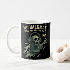 Min Walkman frågade efter Wi-Fi Retro Tech Skräck Kaffemugg