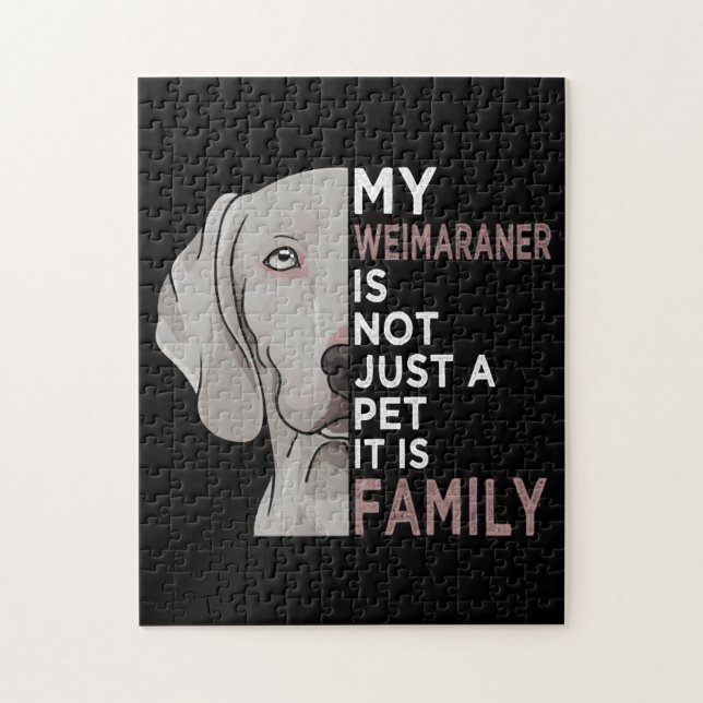 Min Weimaraner är Family Pussel (Vertikal)