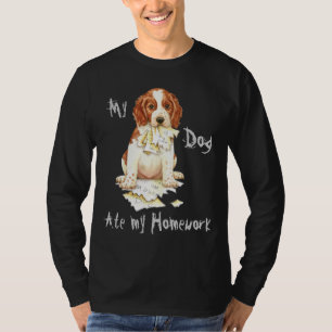 Min Welsh Springer Ate Mina hemläxor T-shirt