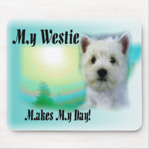Min Westie gör min dag Musmatta