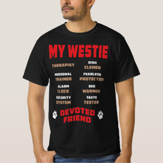 Min Westie Hund Devoted Friend Gift T Shirt
