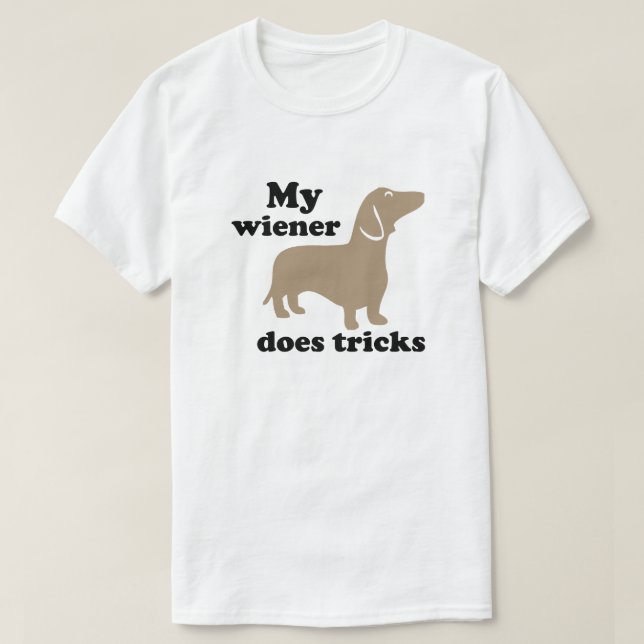 Min Wiener utlöser Hett Hund Dachshund T T Shirt (Design framsida)