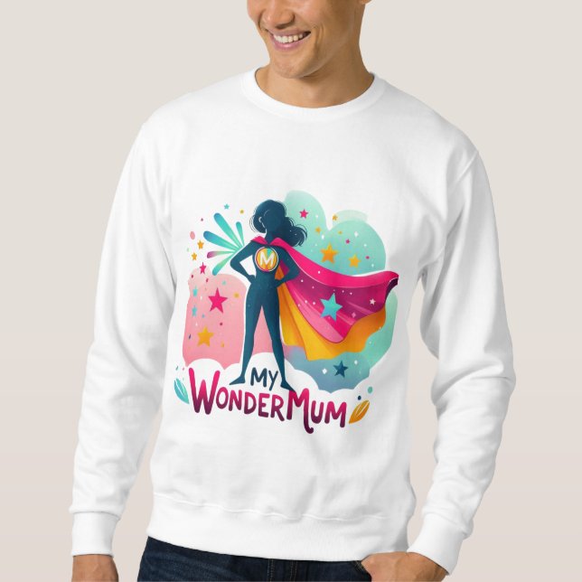 Min WonderMum Lång Ärmad Tröja (Framsida)