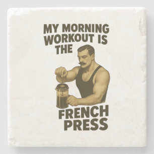 Min workout är Fransken Press Marble Underlägg