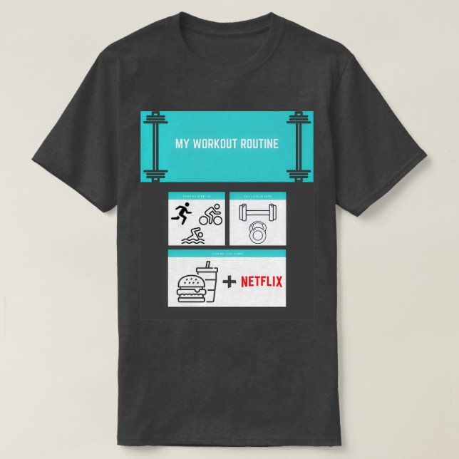 Min Workout Routine Gym Gift T Shirt (Design framsida)