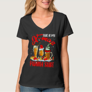 Min X Mas Pajama Shirt Julafton Santa Reindeer Elf T