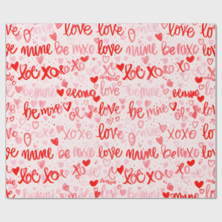 Min XOXO Kärlek Handskriven Stil Inpackning Presentpapper
