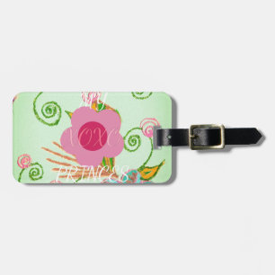 Min XOXO Little Princess Blommigt Art Print Design Bagagebricka