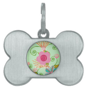 Min XOXO Little Princess Blommigt Art Print Design ID-bricka Husdjur