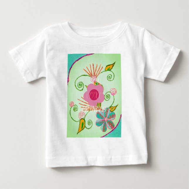 Min XOXO Little Princess Blommigt Art Print Design Tröja (Framsida)
