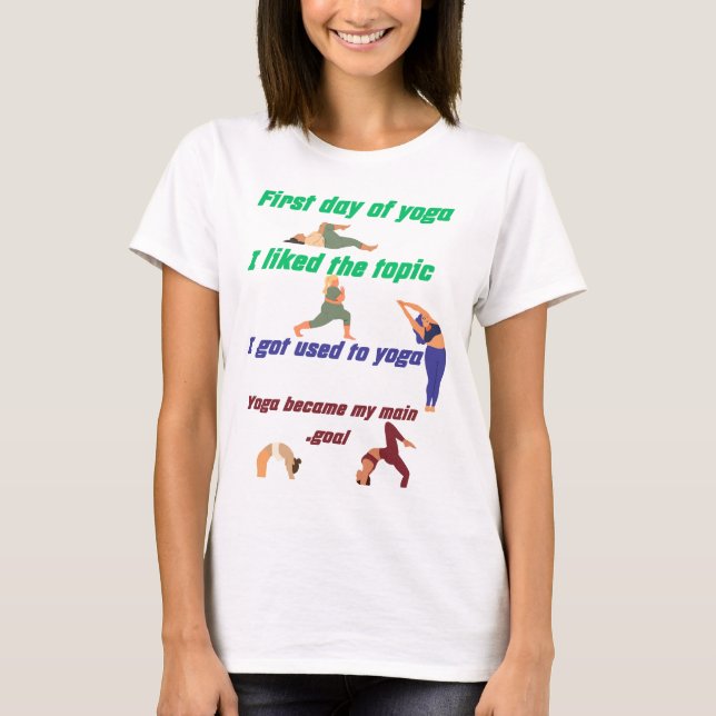 Min Yoga-historia: från nyfikenhet till livsstil T Shirt (Framsida)