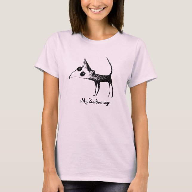 Min Zodiac undertecknar rävt-skjortan T-shirt (Framsida)