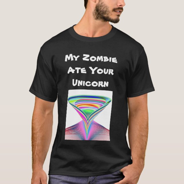 Min Zombie åt din Unicorn T Shirt (Framsida)