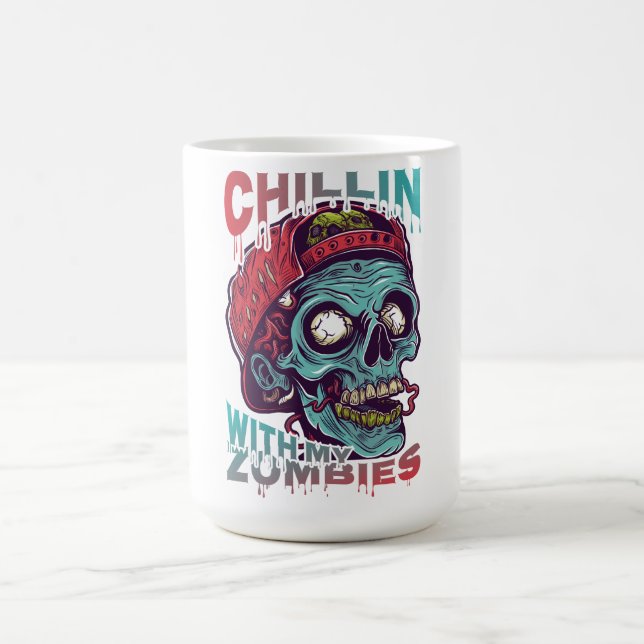 Min zombies-mugg | Rolig Halloween-skräck Kaffemugg (Center)
