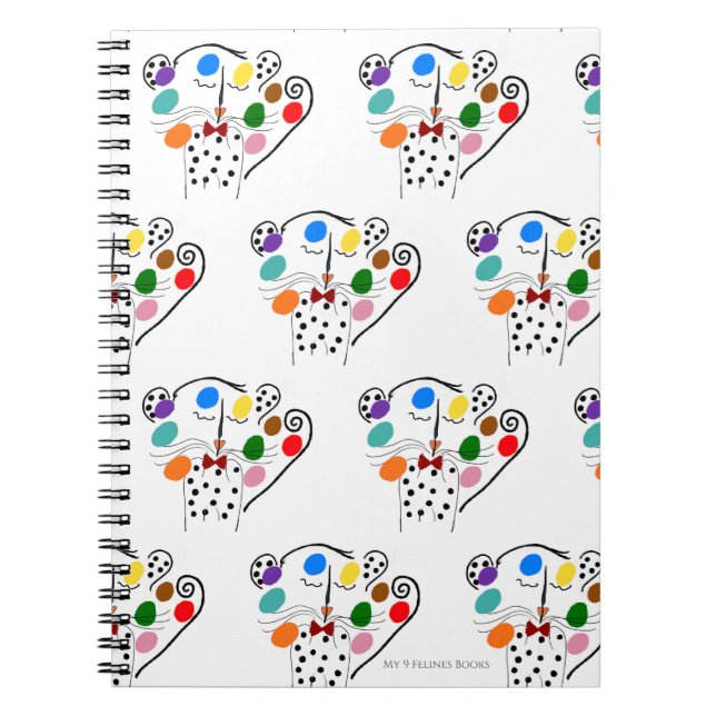 Mina 9 Kattdjur Spiral Finare Byxor (Spiral bärbar Anteckningsbok (Framsidan)