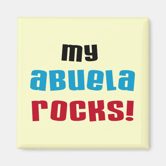 Mina Abuela Sten T-shirts och presenter Magnet (Framsidan)