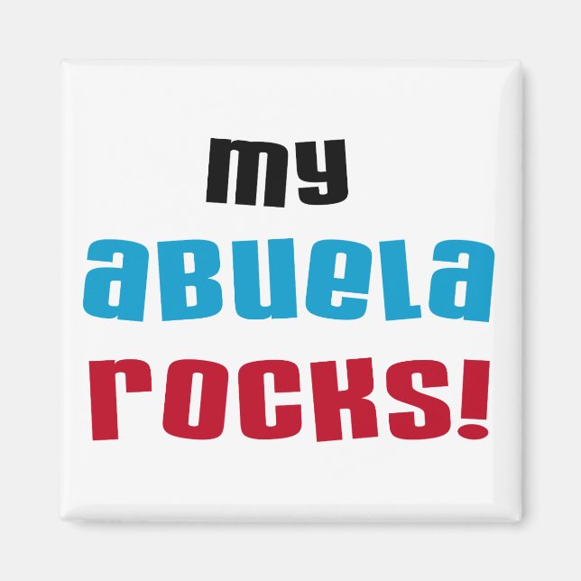 Mina Abuela Sten T-shirts och presenter Magnet (Framsidan)