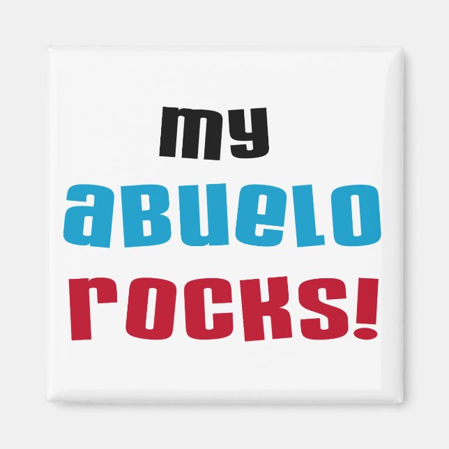 Mina Abuelo Sten T-shirts och presenter Magnet (Framsidan)