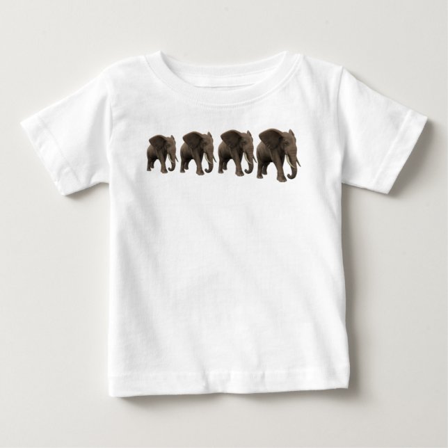 Mina afrikanska Safari Three Elephants T-shirt (Framsida)