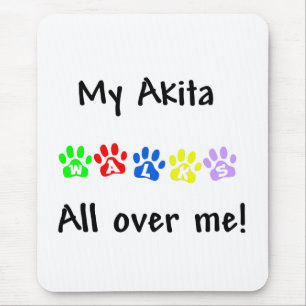 Mina Akita Walks över mig Musmatta