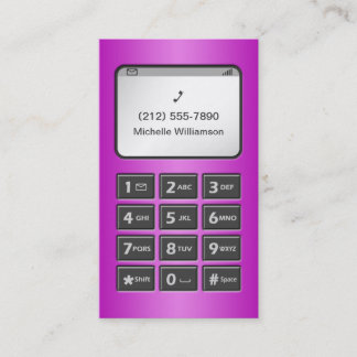 Mina andra Mobila - Lila personliga Telefonkort
