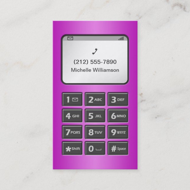 Mina andra Mobila - Lila personliga Telefonkort (Framsida)