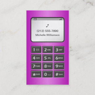 Mina andra Mobilare - Lila personliga Telefonkort