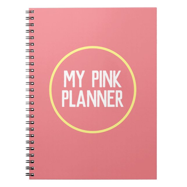 Mina anteckningar i Rosa Planner Anteckningsbok (Framsidan)
