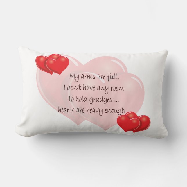 Mina armar är fulla  lumbarkudde (Framsida)