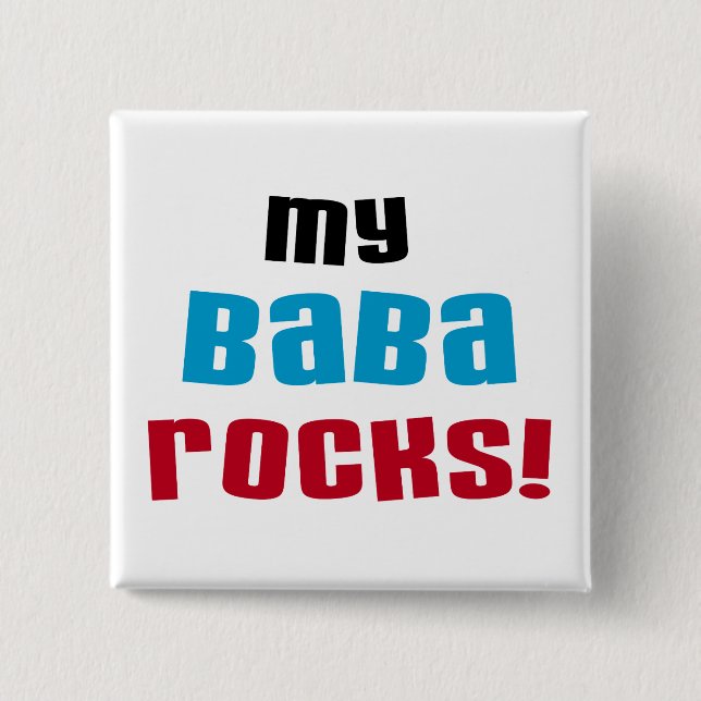 Mina Baba Sten T-shirts och presenter Knapp (Framsida)