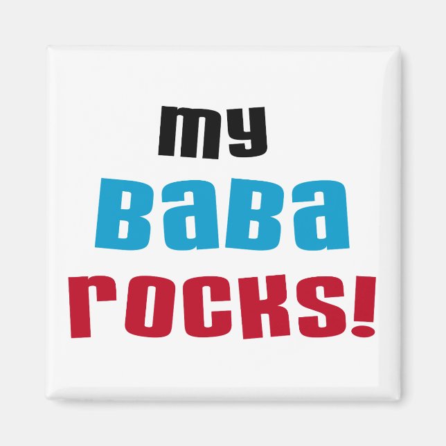 Mina Baba Sten T-shirts och presenter Magnet (Framsidan)