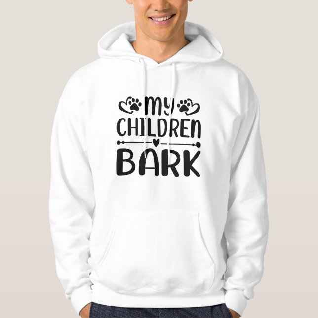 Mina barn Bark Hoodie (Framsida)