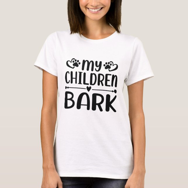 Mina barn Bark T Shirt (Framsida)