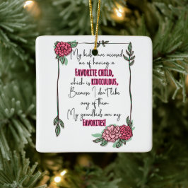 Mina barn har anklagat mig för att ha ett favoritb julgransprydnad keramik