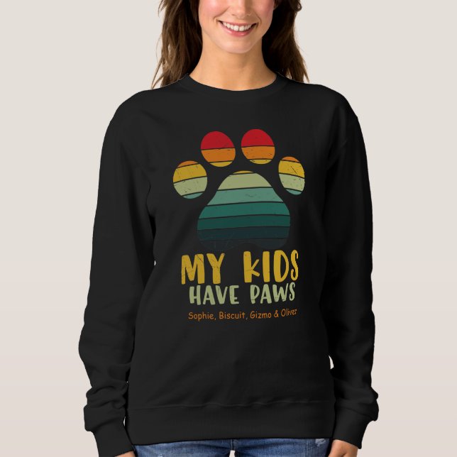 Mina barn har tassار Personlig  T Shirt (Framsida)