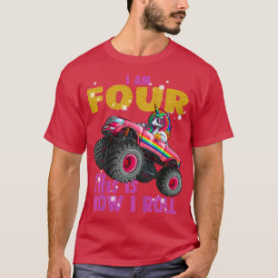 Mina barn i 4e födelsedagen är Unicorn Monster Tr T Shirt