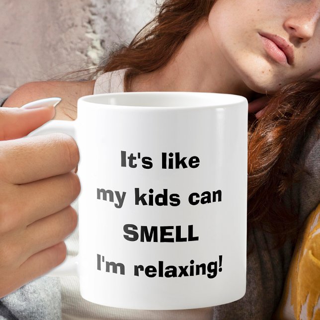 Mina barn kan smita.. Jag är avslappnad. Kaffemugg (Skapare uppladdad)