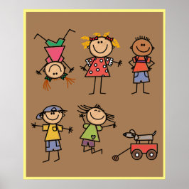 Mina barn spelar tid poster