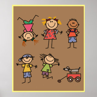 Mina barn spelar tid poster