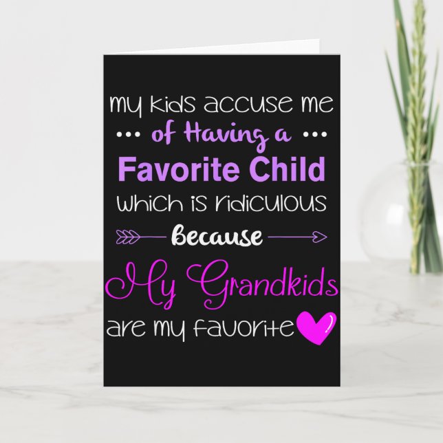 Mina barnbarn är min favorit roliga farmor  kort (Framsida)