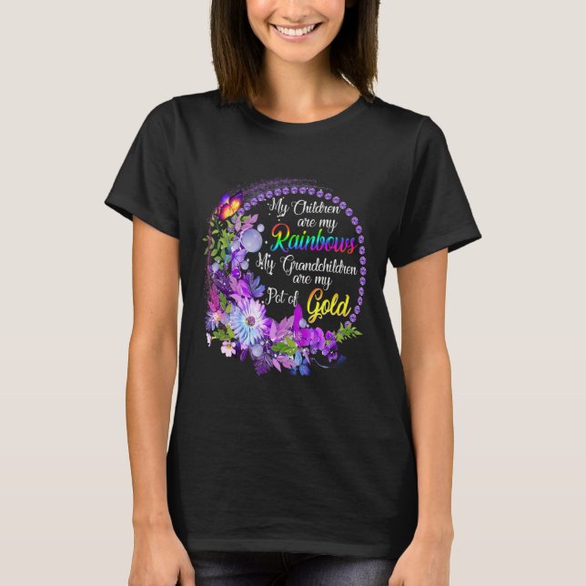 Mina barnbarn är min mun av Guld Funny G T Shirt (Framsida)