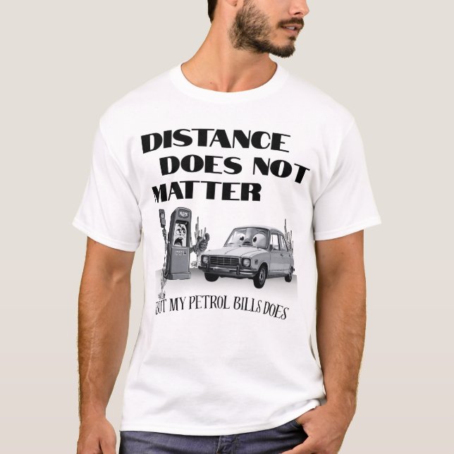 Mina bensinräkningar spelar roll, roligt bilmärke  t shirt (Framsida)