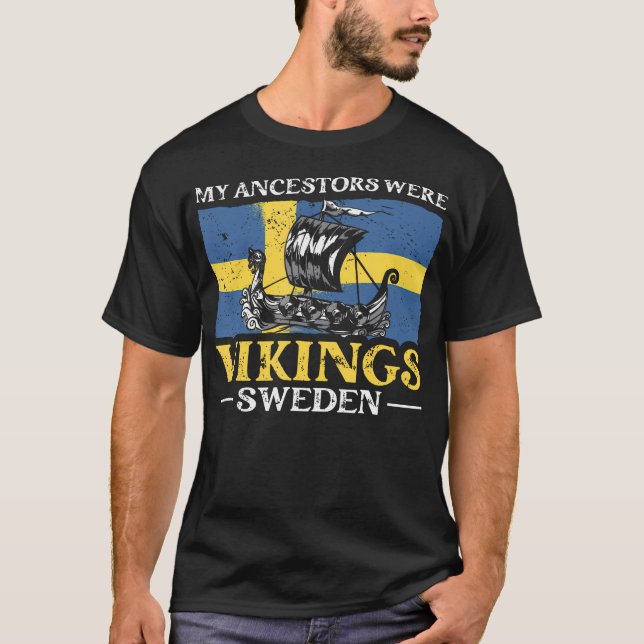 Mina besökare var på svenska Vikings Sverige T Shirt (Framsida)