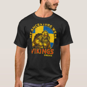 Mina besökare var Vikings Sverige svensk Flagga T Shirt