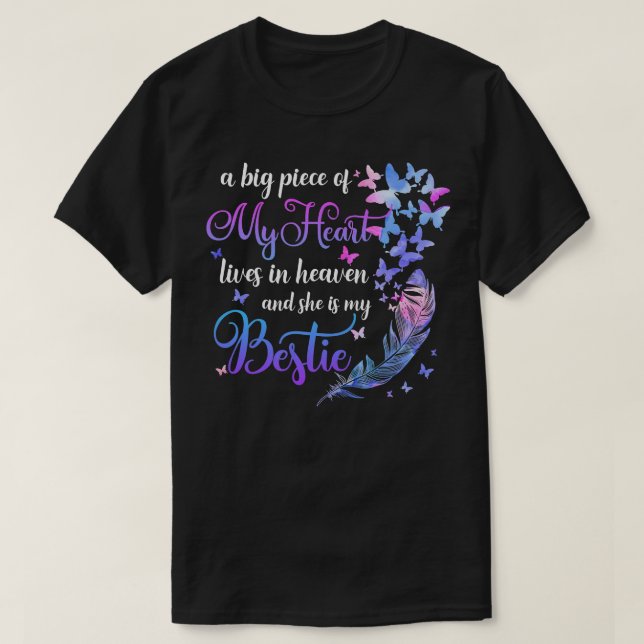 Mina Bestie Lives i himmelens minnesceremoni citer T Shirt (Design framsida)