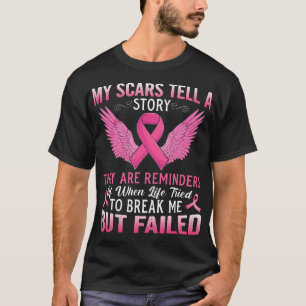 Mina bilar berättar för Rosan Ribbon Breast Cancer T Shirt